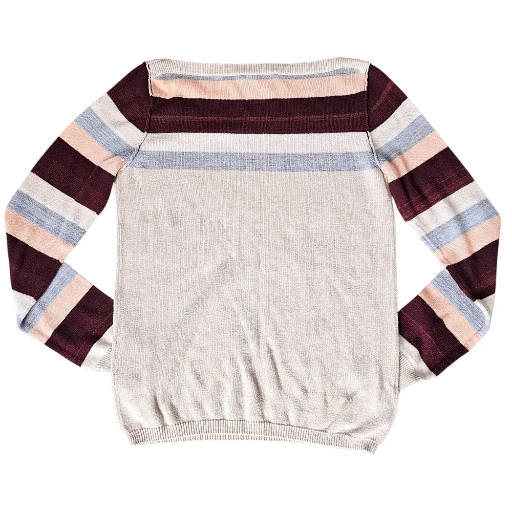 BCBGeneration Colorblock Boat Neck Sweater - Size M - Picture 8 of 11